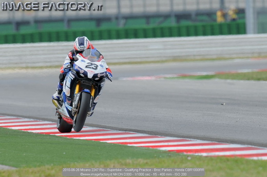 2010-06-26 Misano 2247 Rio - Superbike - Qualifyng Practice - Broc Parkes - Honda CBR1000RR